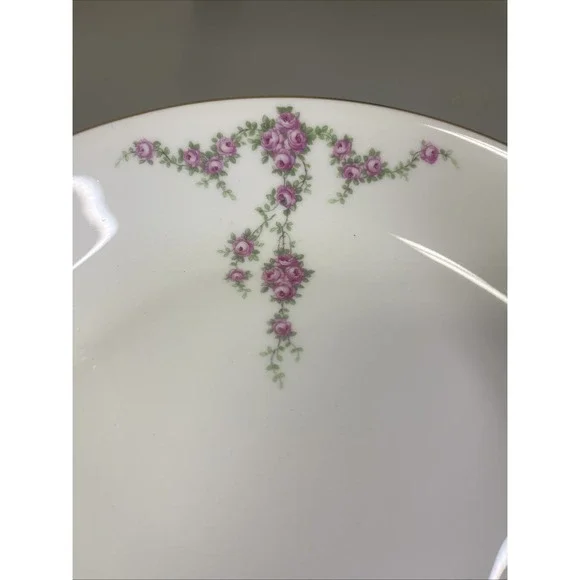 VINTAGE H & G (Heinrich) SELB BAVARIA - 8" Bowl Pink Flowers Dainty Tea Party - Picture 3 of 6